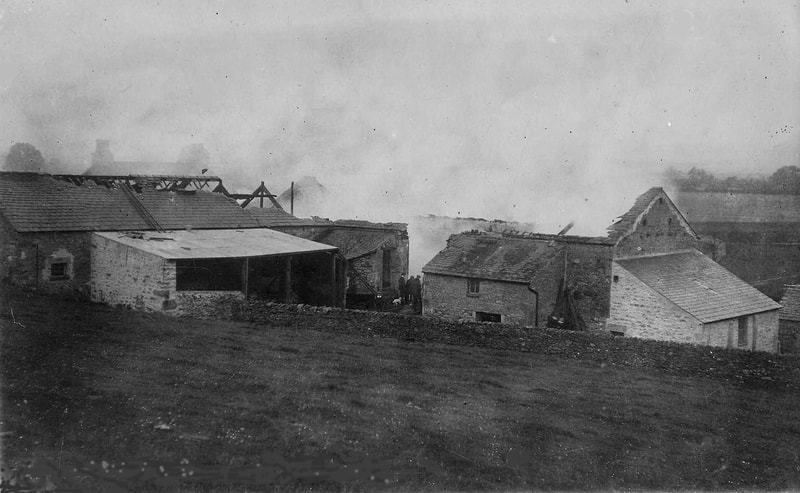 Fire at Ninezergh Farm 1915
